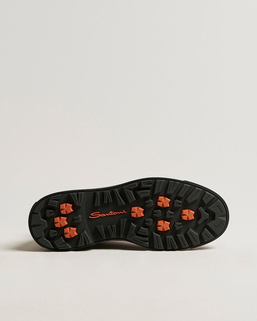 Herren | Santoni Winter Boot Beige Suede | Santoni | Winter Boot Beige Suede