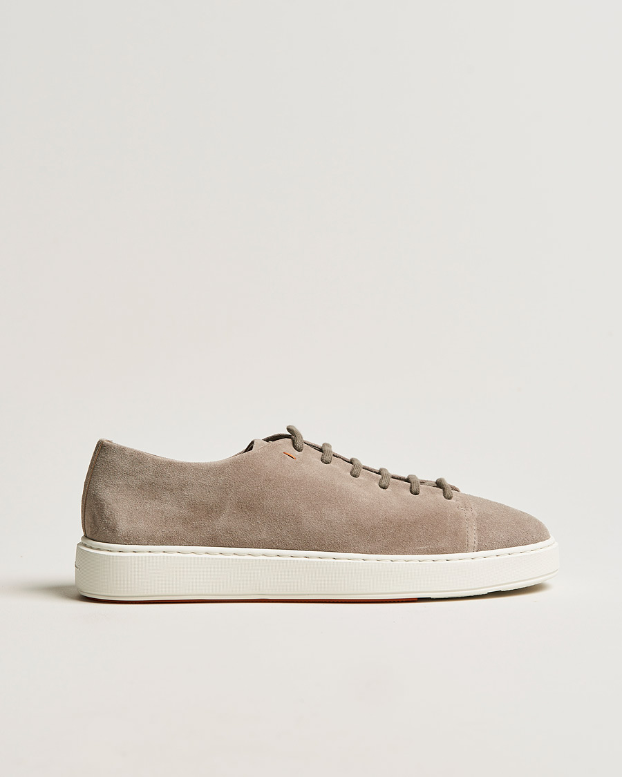 Herren | Santoni Cleanic Sneakers Beige Suede | Santoni | Cleanic Sneakers Beige Suede