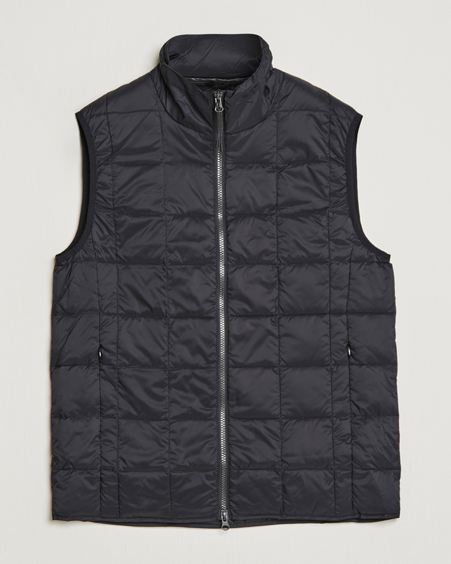 Herren | Jacken | TAION | High Neck Full Zip Lightweight Down Vest Black