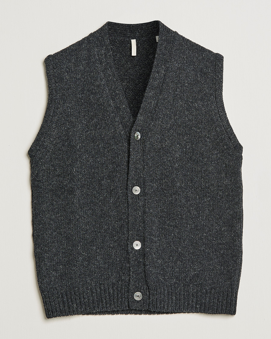 Herren | Pullover | Sunflower | Steven Knit Vest Dark Grey