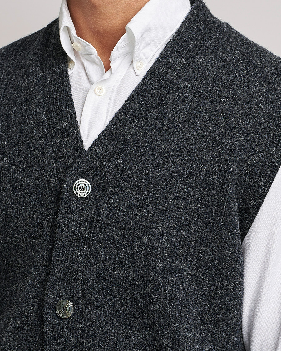Herren | Pullover | Sunflower | Steven Knit Vest Dark Grey
