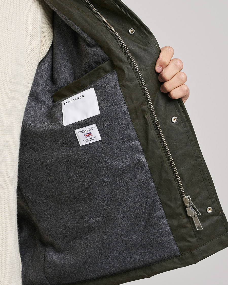 Herren | Jacken | Sunflower | Waxed Short Jacket Dark Olive