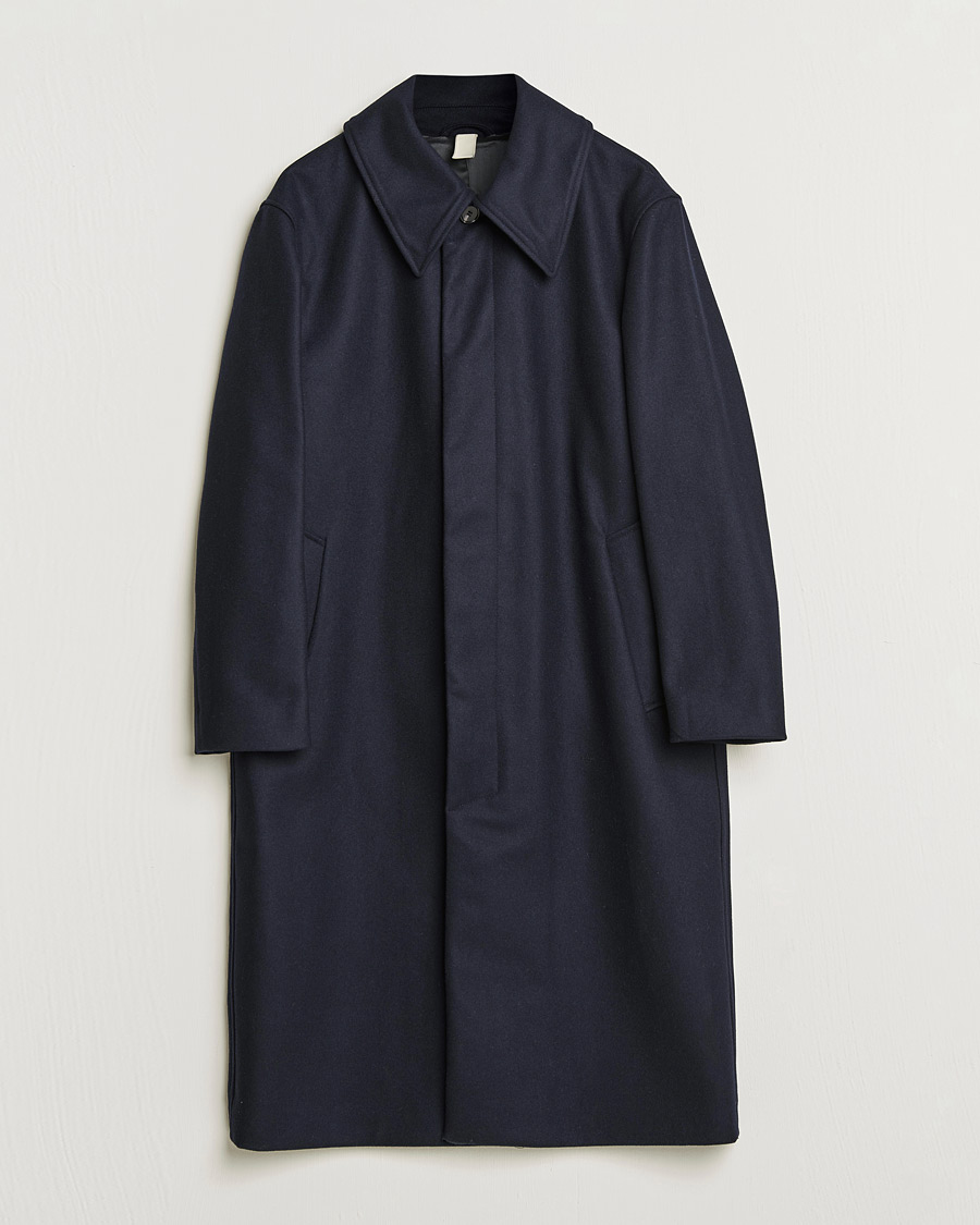 Herren | Jacken | Sunflower | Heavy Wool Winter Coat Dark Navy