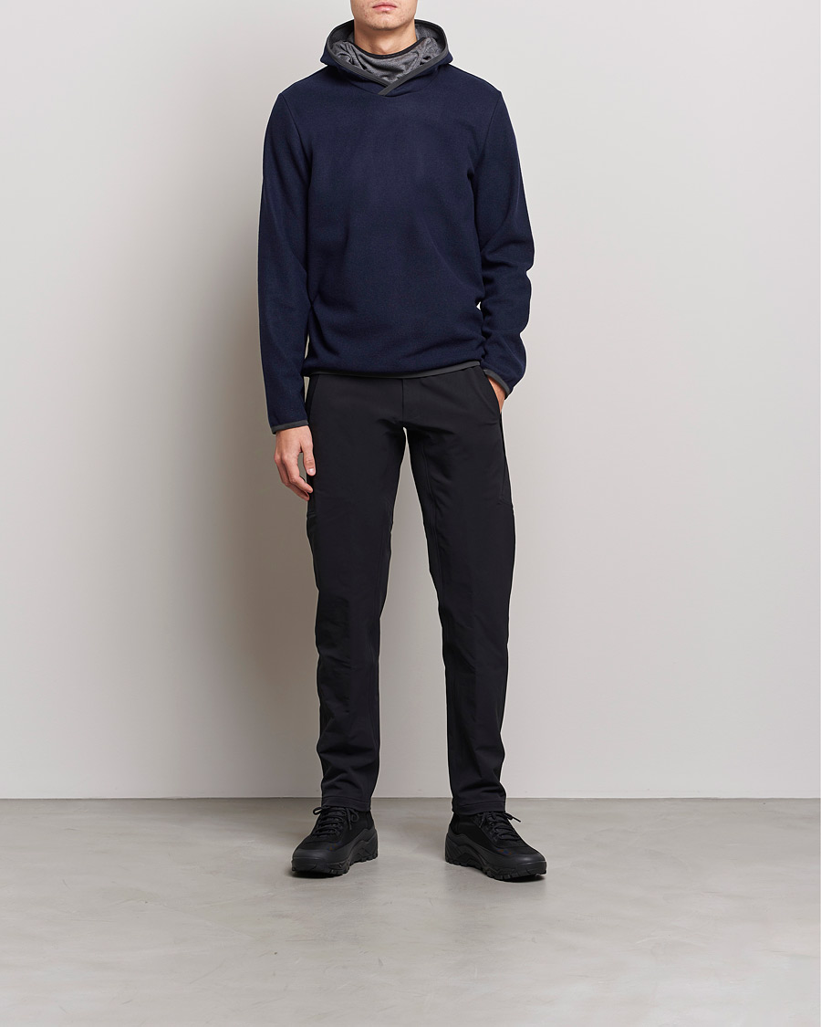 Herren | Pullover | SEASE | Drone Wool/Jersey Hood Navy