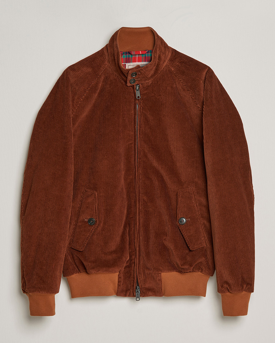 Herren | Jacken | Baracuta | G9 Padded Corduroy Harrington Jacket Cognac