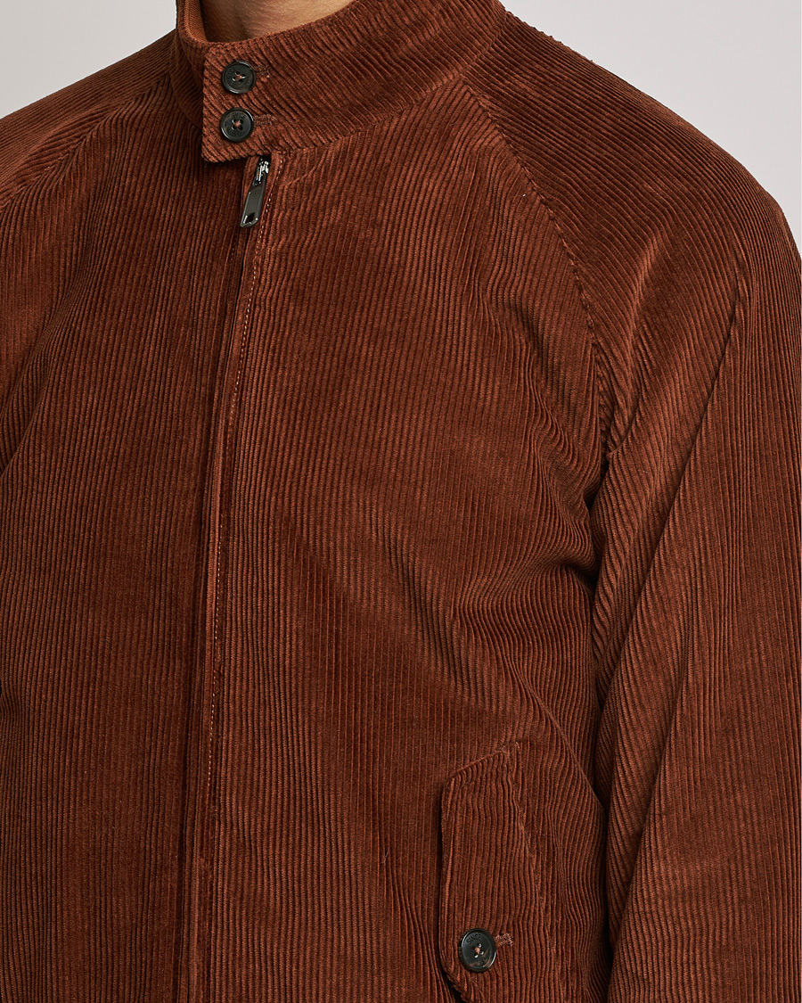 Herren | Jacken | Baracuta | G9 Padded Corduroy Harrington Jacket Cognac
