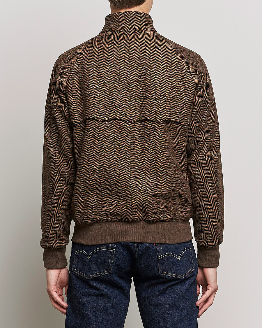 Herren | Jacken | Baracuta | G9 Herringbone Wool Jacket Brown
