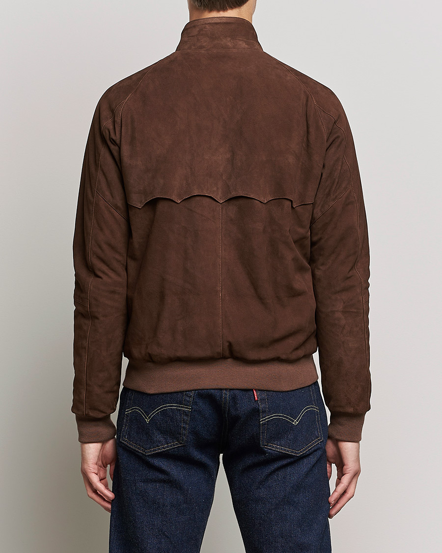 Herren | Jacken | Baracuta | G9 Winter Suede Harrington Jacket Chocolate