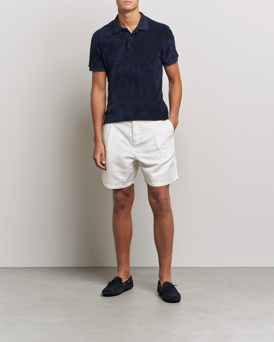 Herren | Poloshirts | Orlebar Brown | Jarrett Towelling Polo Night Iris