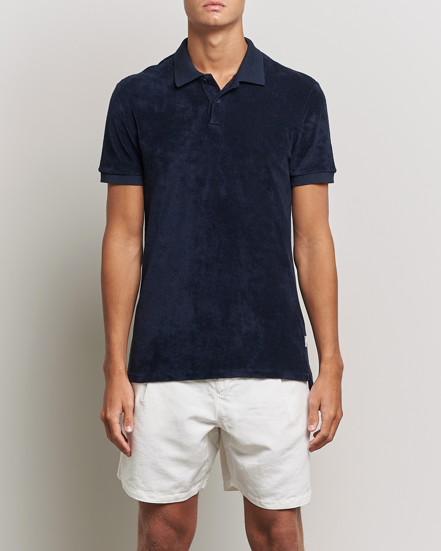 Herren | Poloshirts | Orlebar Brown | Jarrett Towelling Polo Night Iris