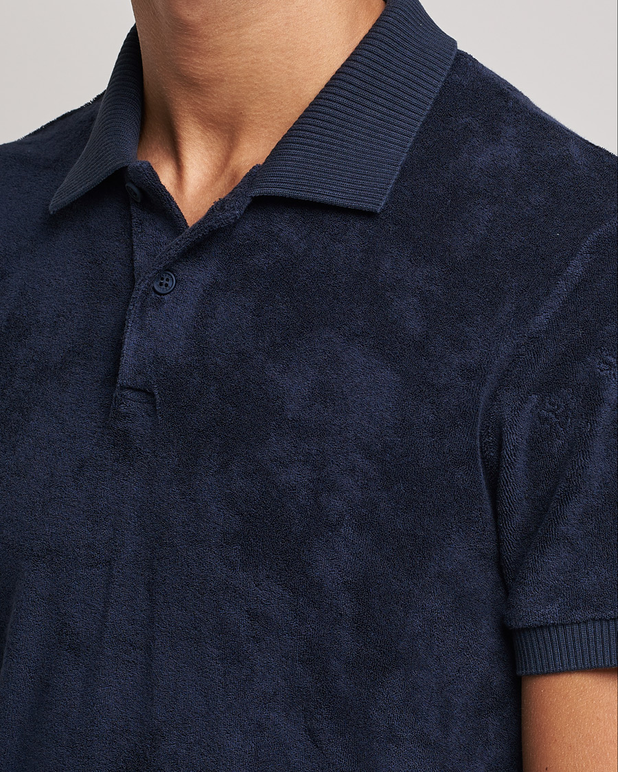 Herren | Poloshirts | Orlebar Brown | Jarrett Towelling Polo Night Iris