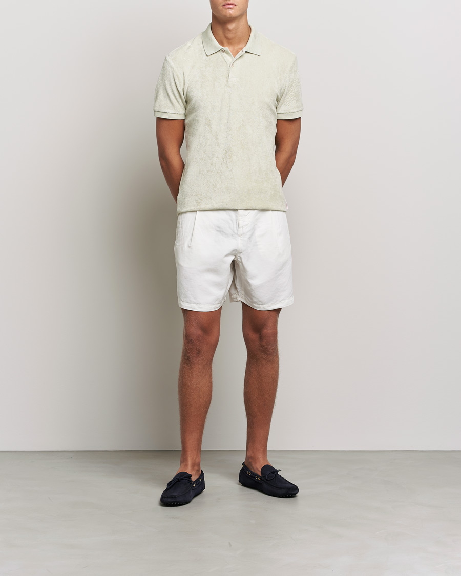 Herren | Poloshirts | Orlebar Brown | Jarrett Towelling Polo Parched Green