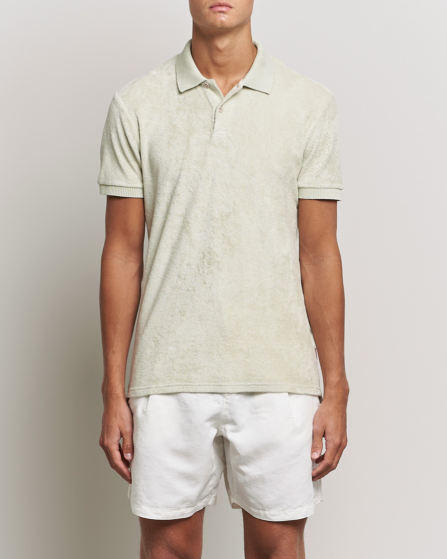 Herren | Poloshirts | Orlebar Brown | Jarrett Towelling Polo Parched Green