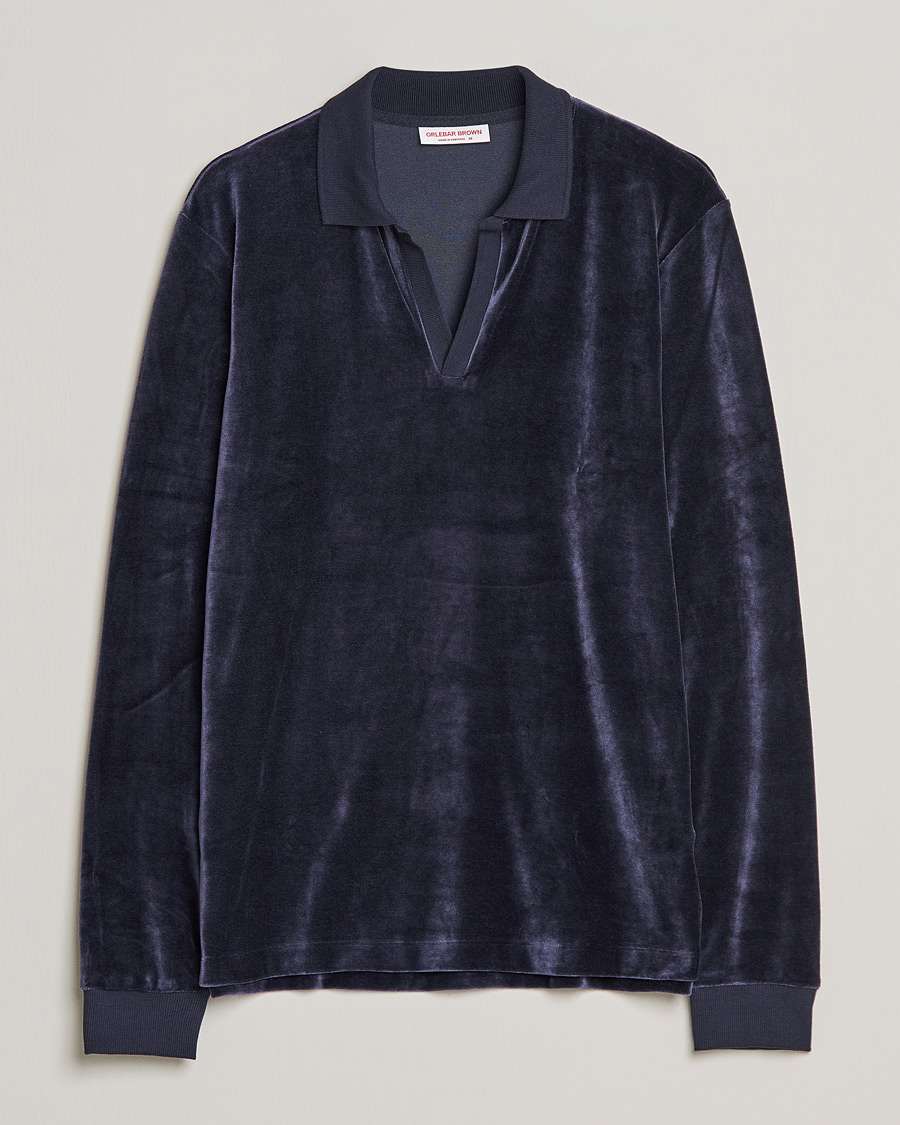 Herren | Pullover | Orlebar Brown | Bouvet Cotton/Modal Polo Night Iris