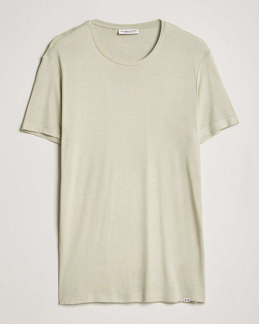 Herren | T-Shirts | Orlebar Brown | OB Classic Modal/Cashmere T-Shirt Parched Green