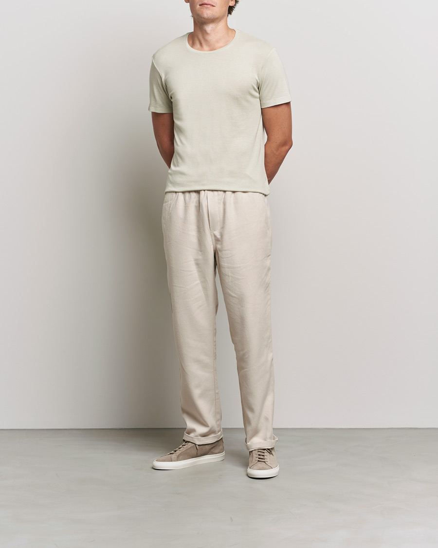 Herren | T-Shirts | Orlebar Brown | OB Classic Modal/Cashmere T-Shirt Parched Green