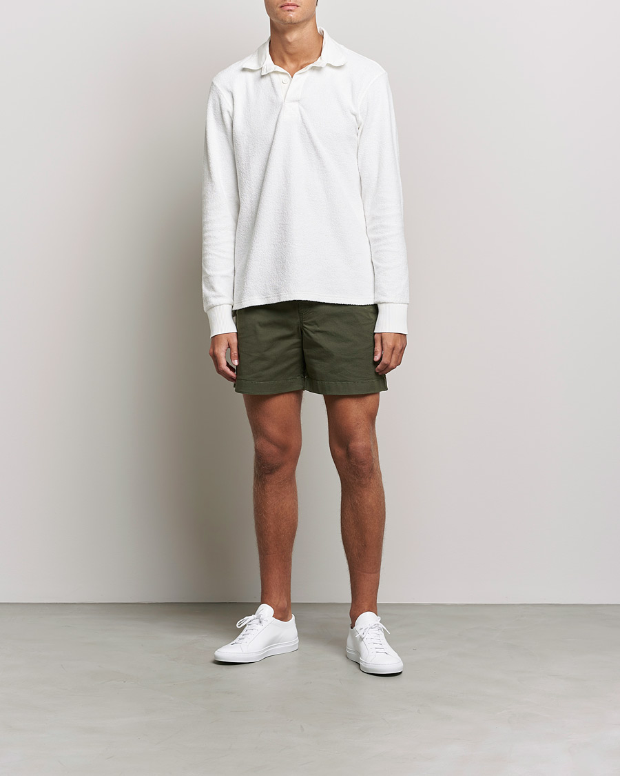 Herren | Shorts | Orlebar Brown | Bulldog Cotton Twill Shorts Forest Night