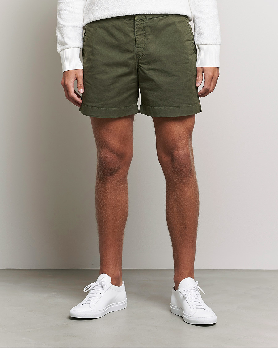 Herren | Shorts | Orlebar Brown | Bulldog Cotton Twill Shorts Forest Night