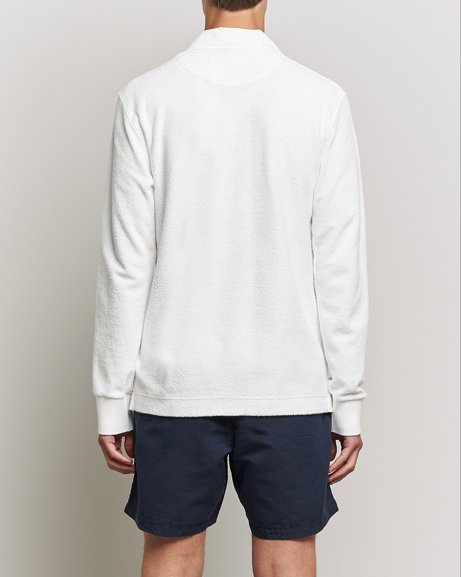 Herren | Pullover | Orlebar Brown | Tasman Garment Dyed Cotton Toweling Polo Cloud