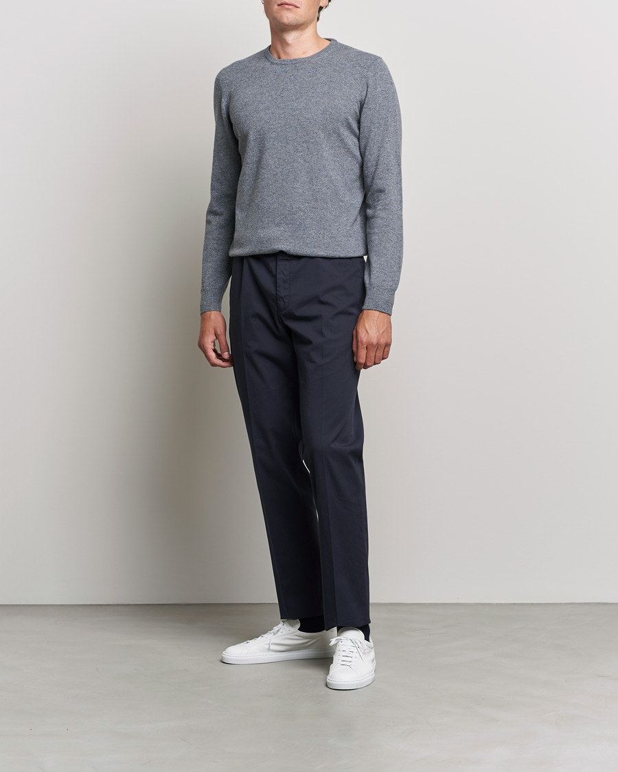 Herren | Pullover | Gran Sasso | Wool/Cashmere Crew Neck Grey