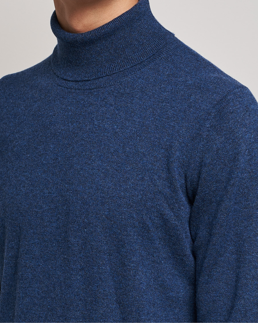Herren | Pullover | Gran Sasso | Wool/Cashmere Rollneck Navy Melange