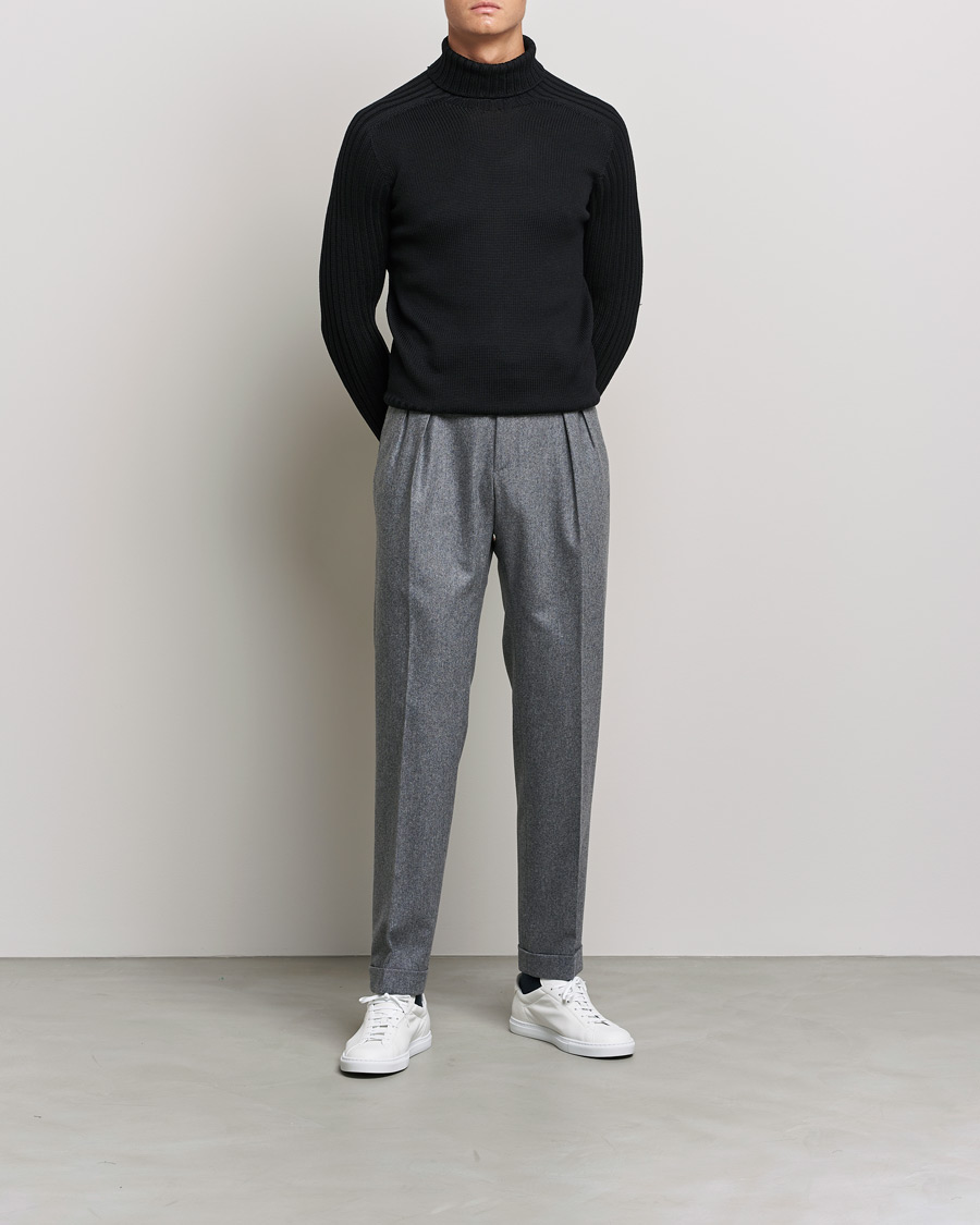 Herren | Pullover | Gran Sasso | Rainwool Rollneck Black