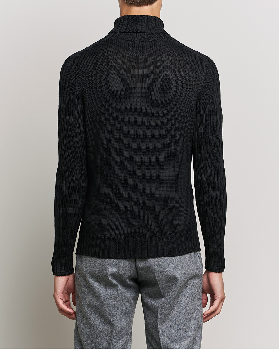 Herren | Pullover | Gran Sasso | Rainwool Rollneck Black