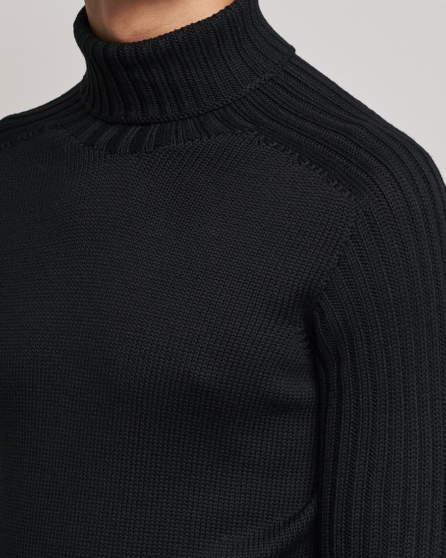 Herren | Pullover | Gran Sasso | Rainwool Rollneck Black