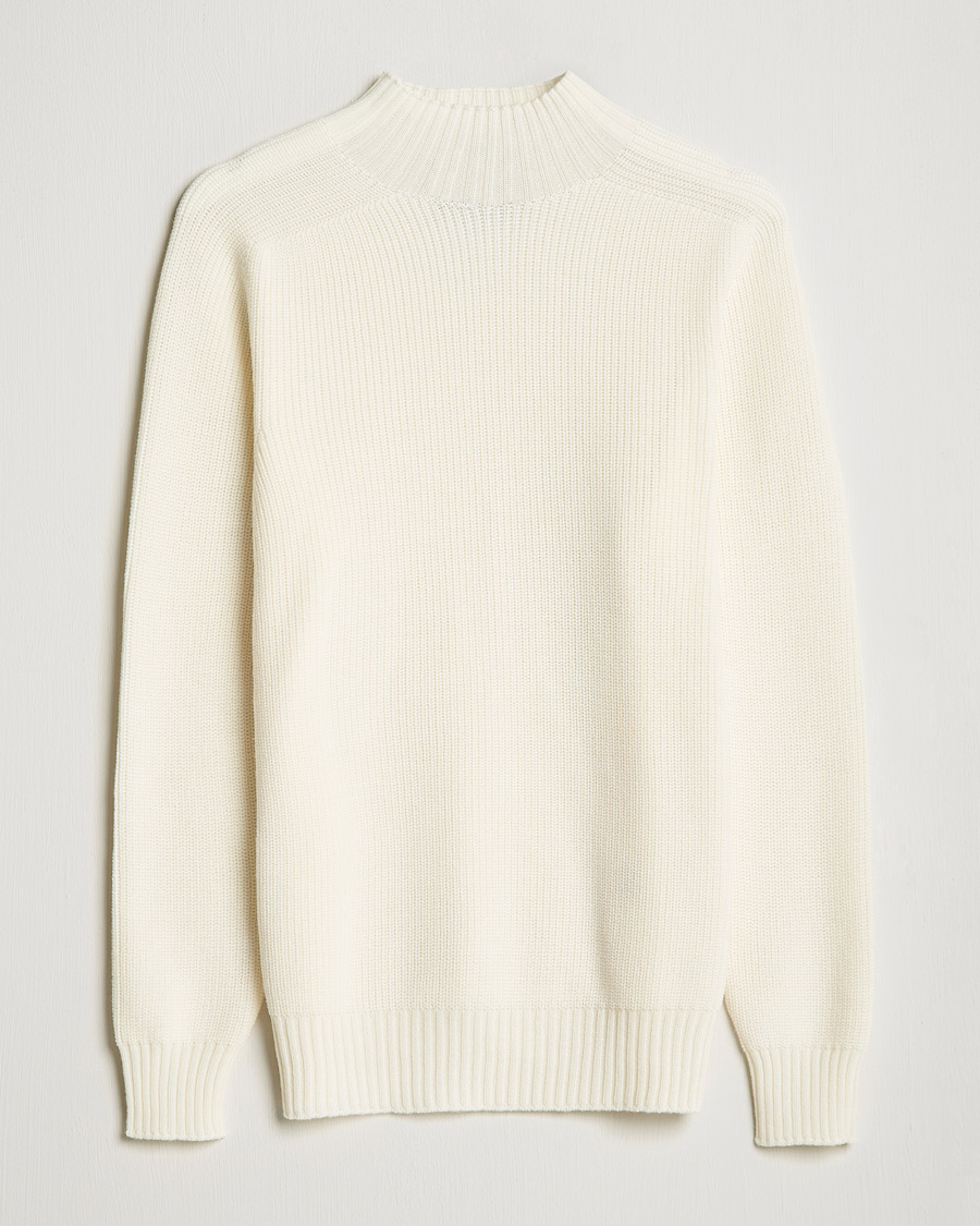 Herren | Pullover | Gran Sasso | Rainwool Mock Neck White