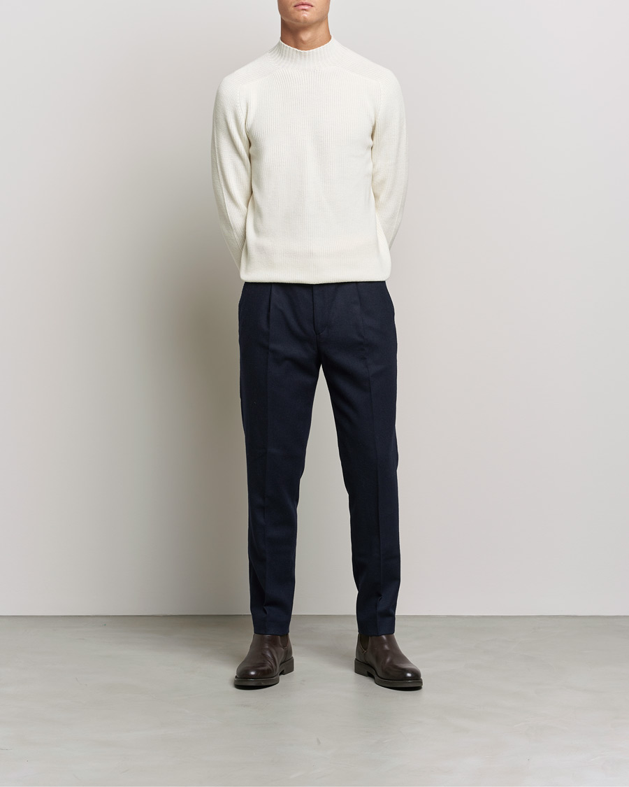 Herren | Pullover | Gran Sasso | Rainwool Mock Neck White