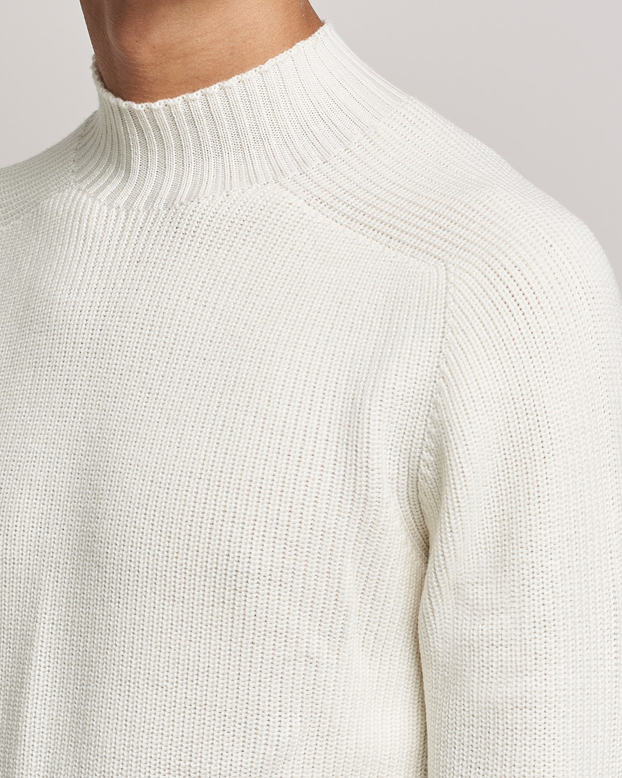 Herren | Pullover | Gran Sasso | Rainwool Mock Neck White