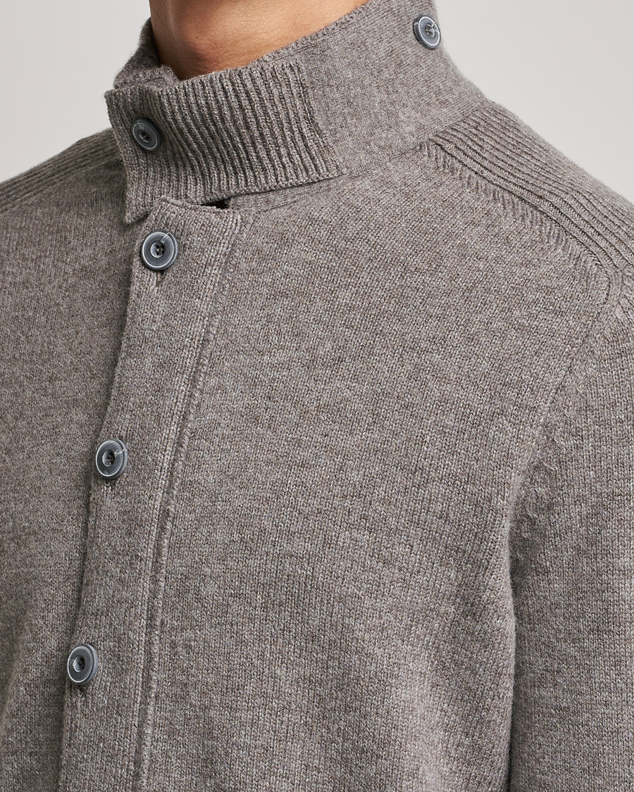 Herren | Pullover | Gran Sasso | Heavy Wool Cardigan Light Brown