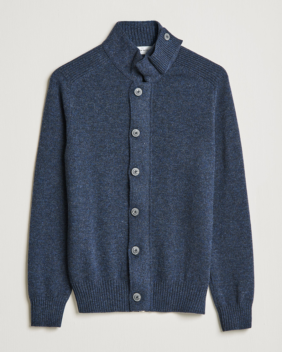 Herren | Pullover | Gran Sasso | Heavy Wool Cardigan Navy