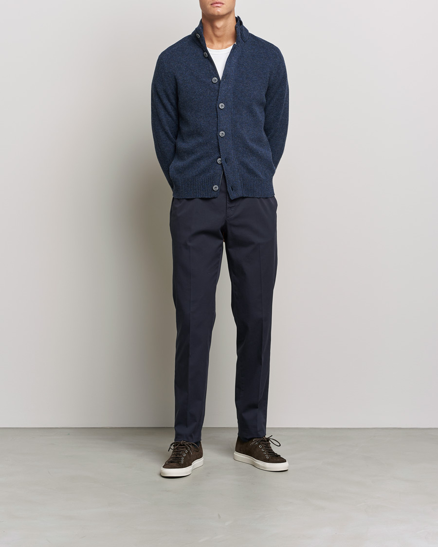 Herren | Pullover | Gran Sasso | Heavy Wool Cardigan Navy