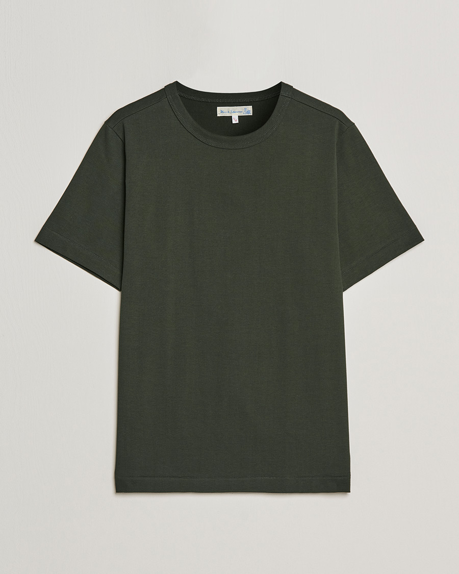 Herren | T-Shirts | Merz b. Schwanen | 1950s Classic Loopwheeled Tee Forest