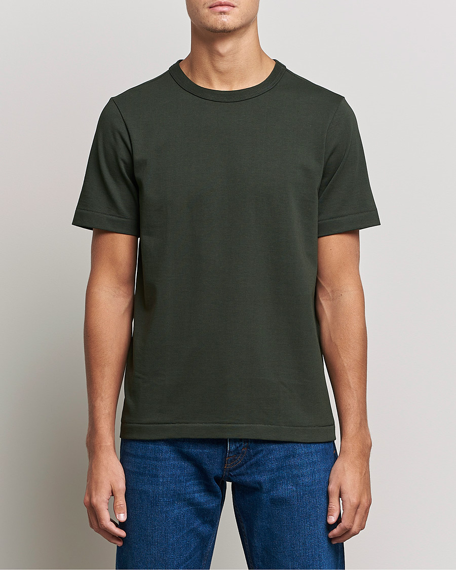 Herren | T-Shirts | Merz b. Schwanen | 1950s Classic Loopwheeled Tee Forest