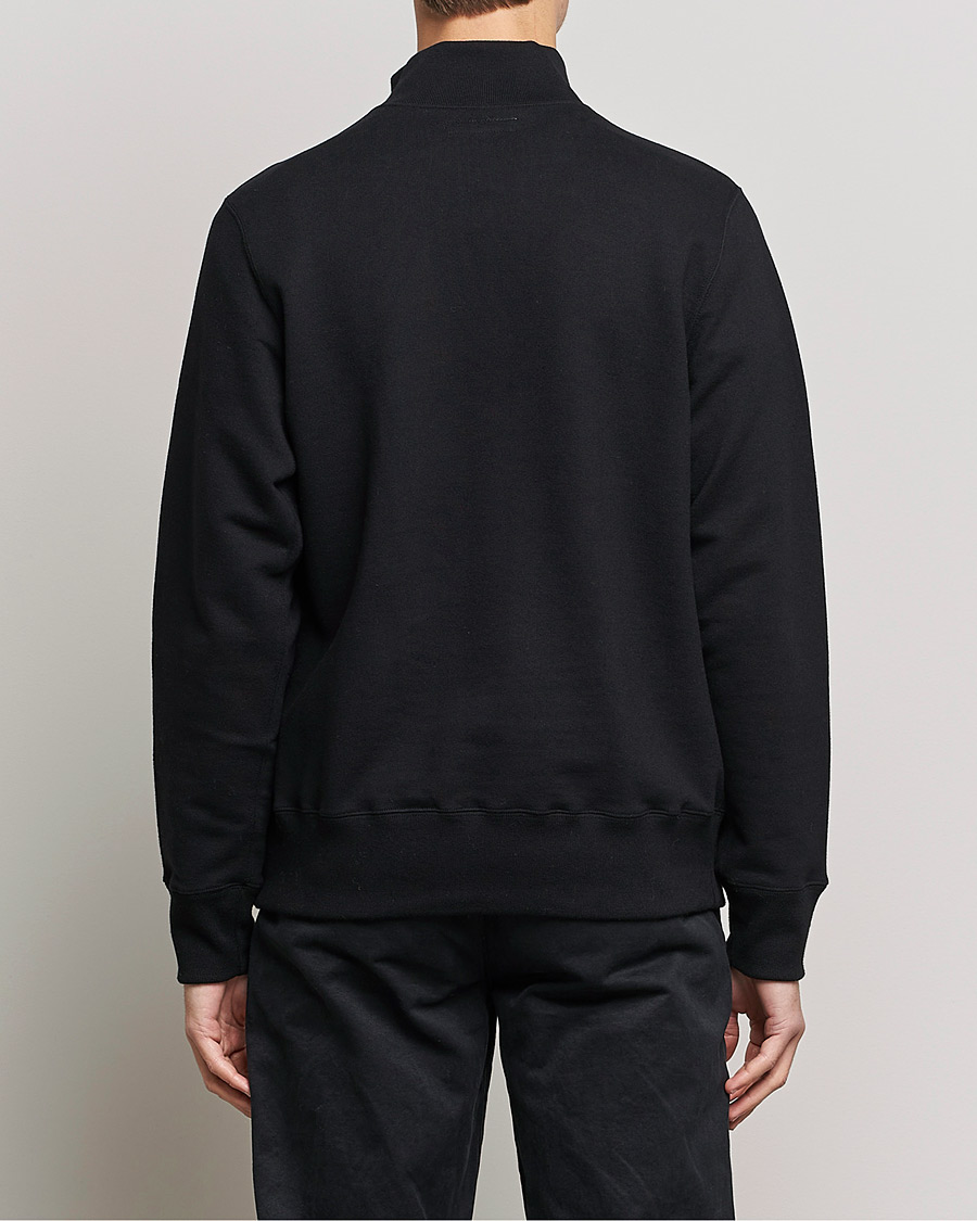 Herren | Pullover | Merz b. Schwanen | Organic Cotton Half Zip Sweat Black