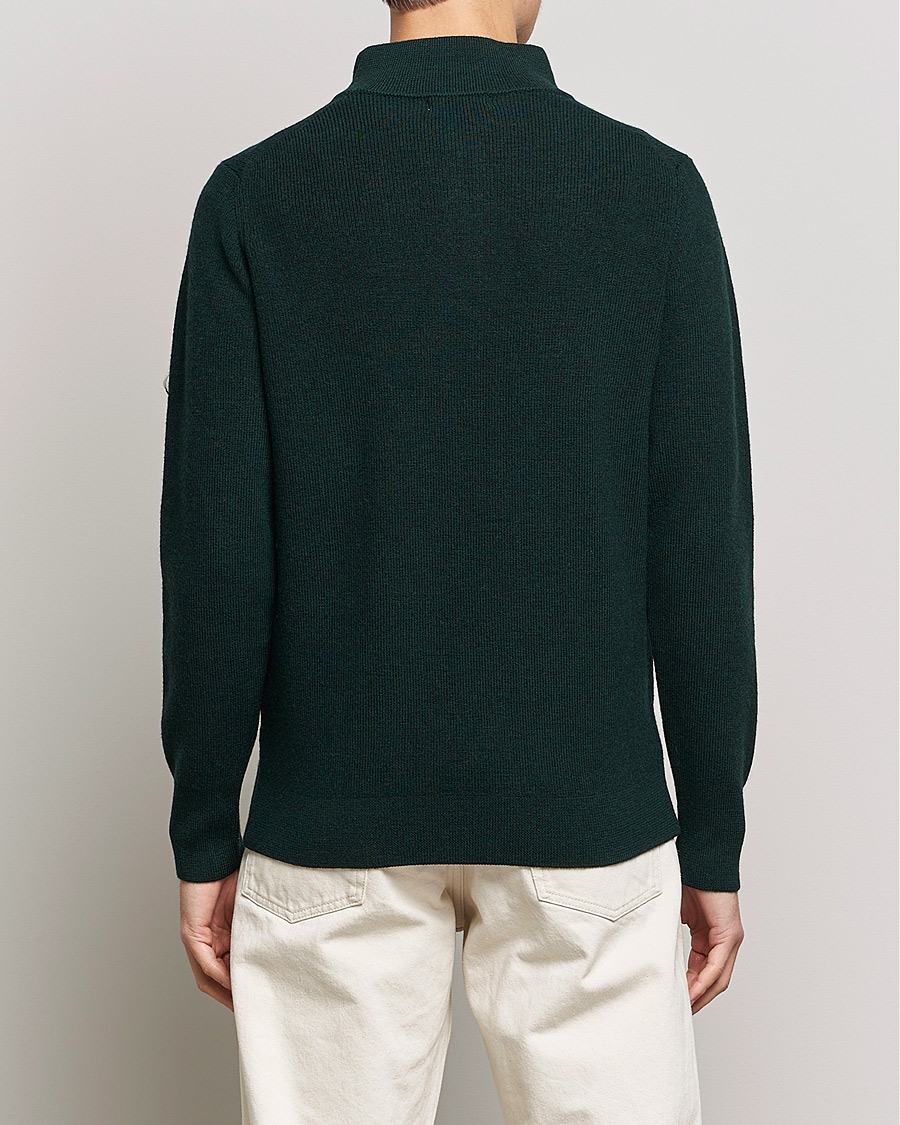 Herren | Pullover | Merz b. Schwanen | Merino Wool Half Zip Forest