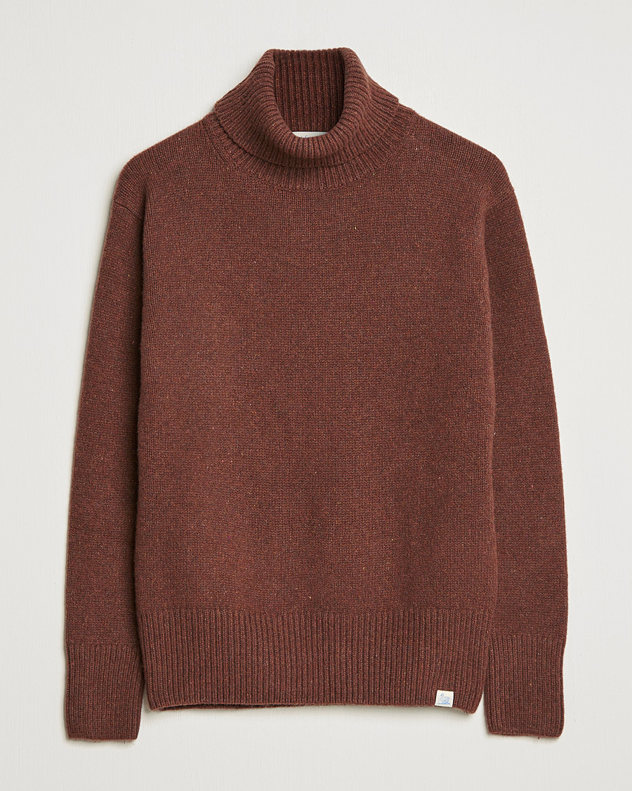 Herren | Pullover | Merz b. Schwanen | Cashmere/Merino Rollneck Chestnut