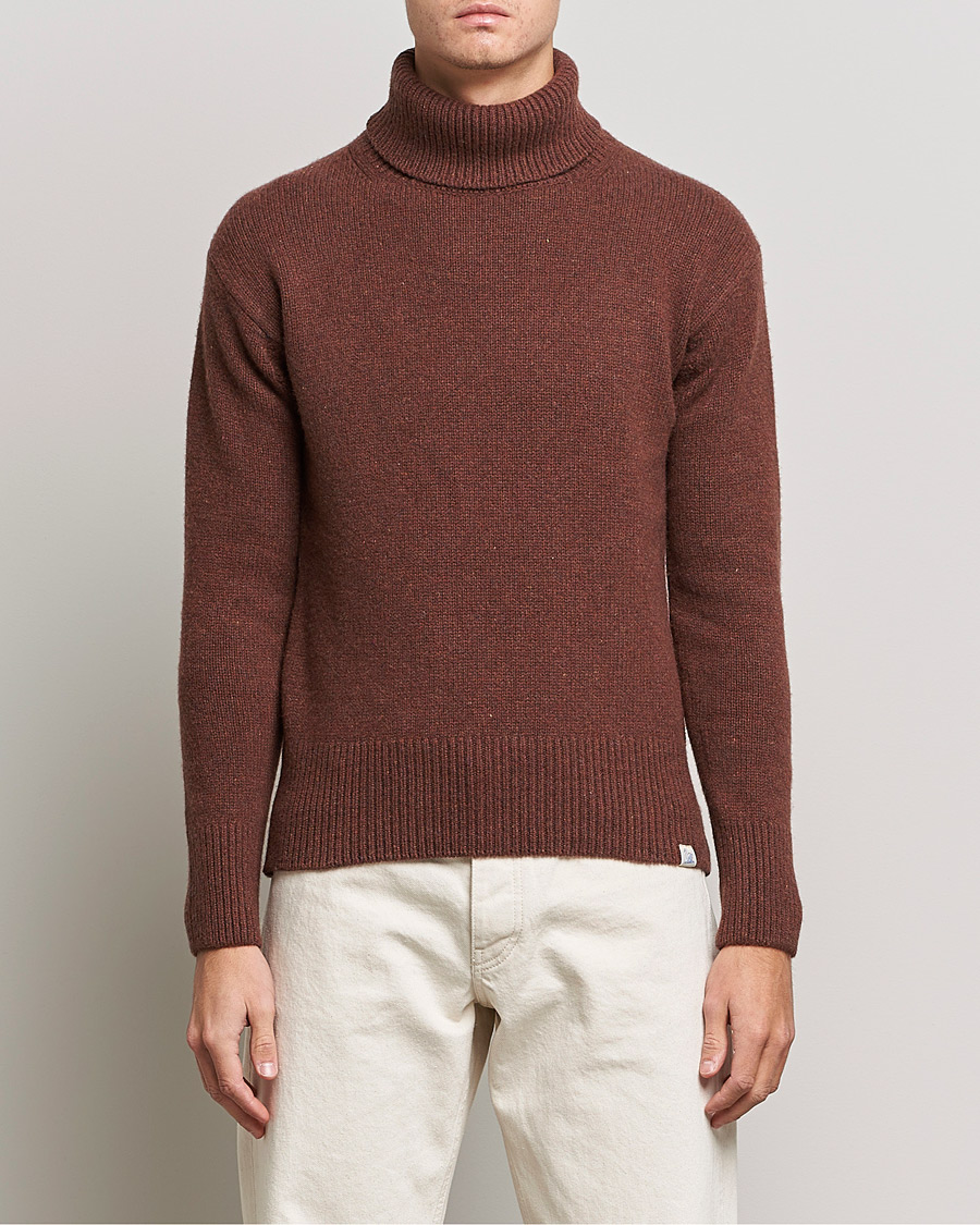 Herren | Pullover | Merz b. Schwanen | Cashmere/Merino Rollneck Chestnut