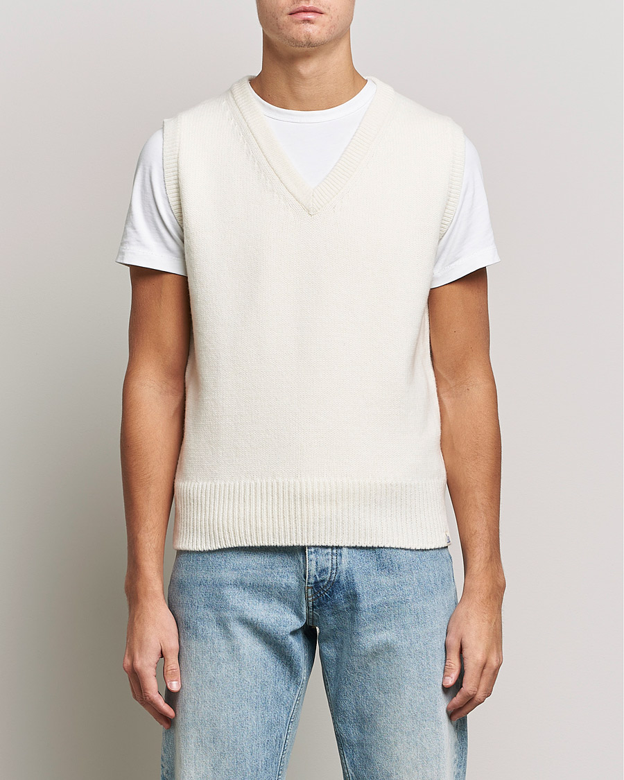 Herren | Pullover | Merz b. Schwanen | Cashmere/Merino Vest Nature