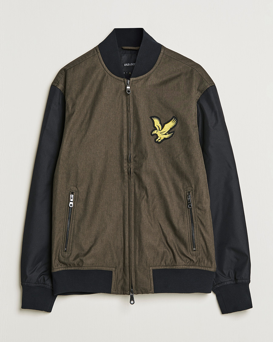 Herren | Jacken | Lyle & Scott | Black Bomber Jacket Olive