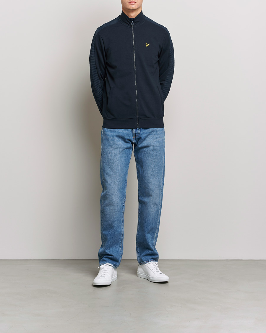 Herren | Pullover | Lyle & Scott | Ottoman Track Zip Sweater Dark Navy