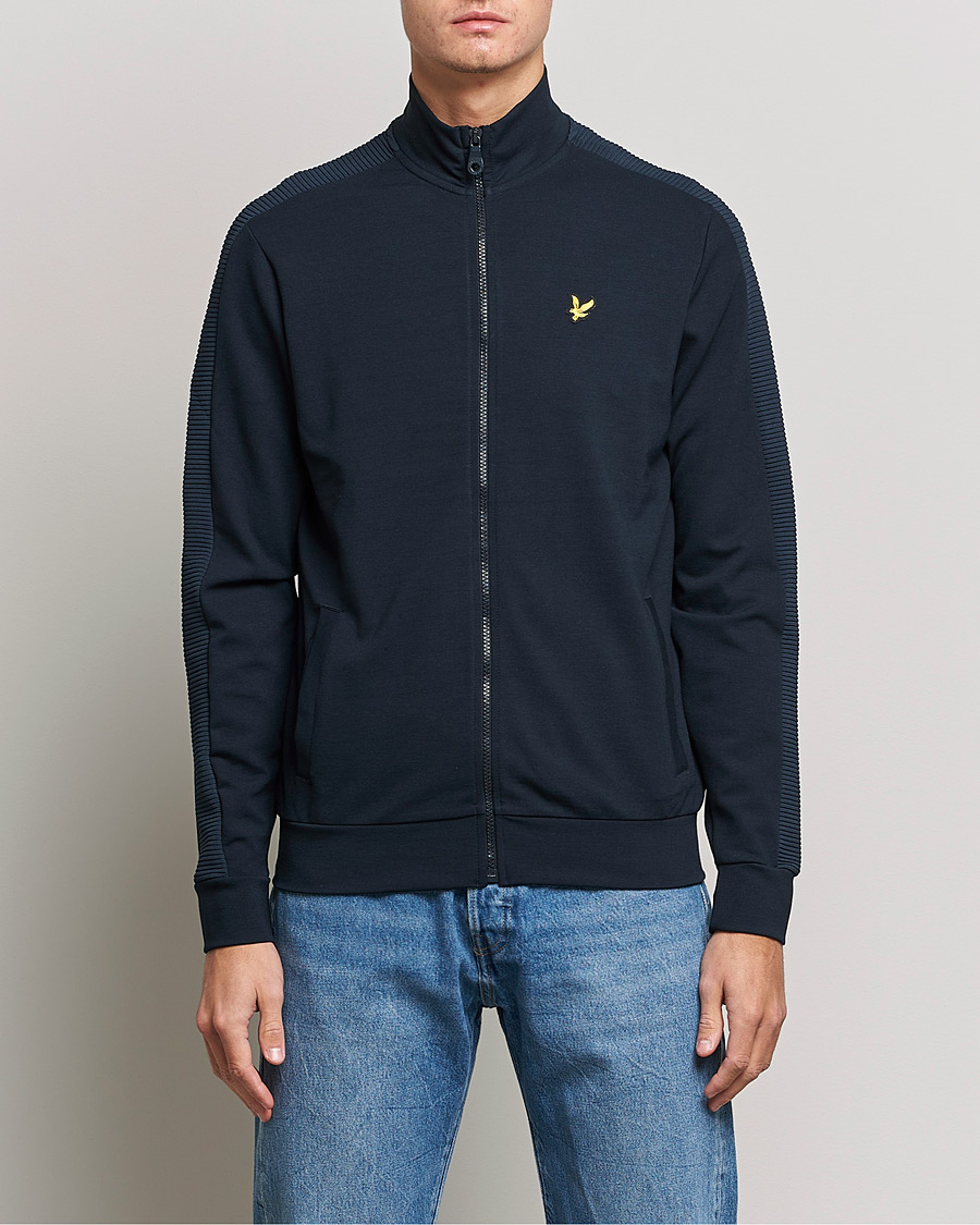 Herren | Pullover | Lyle & Scott | Ottoman Track Zip Sweater Dark Navy