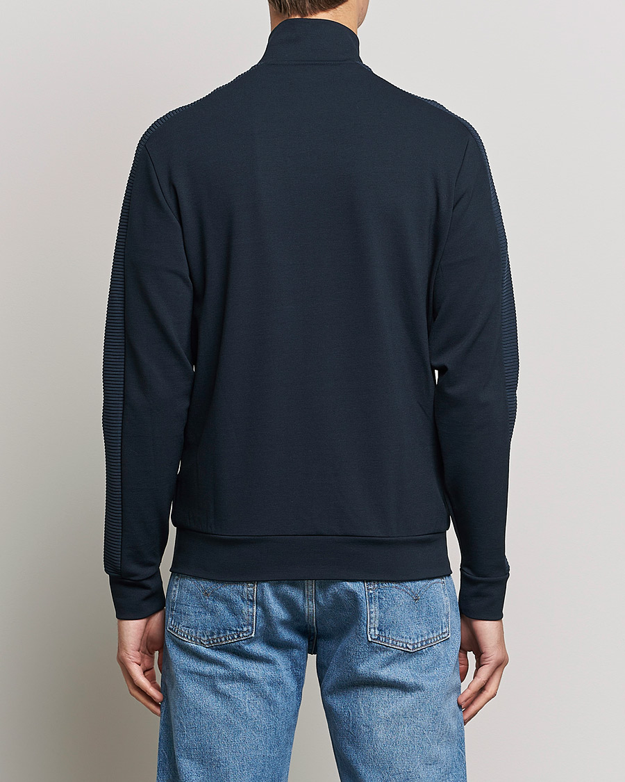 Herren | Pullover | Lyle & Scott | Ottoman Track Zip Sweater Dark Navy