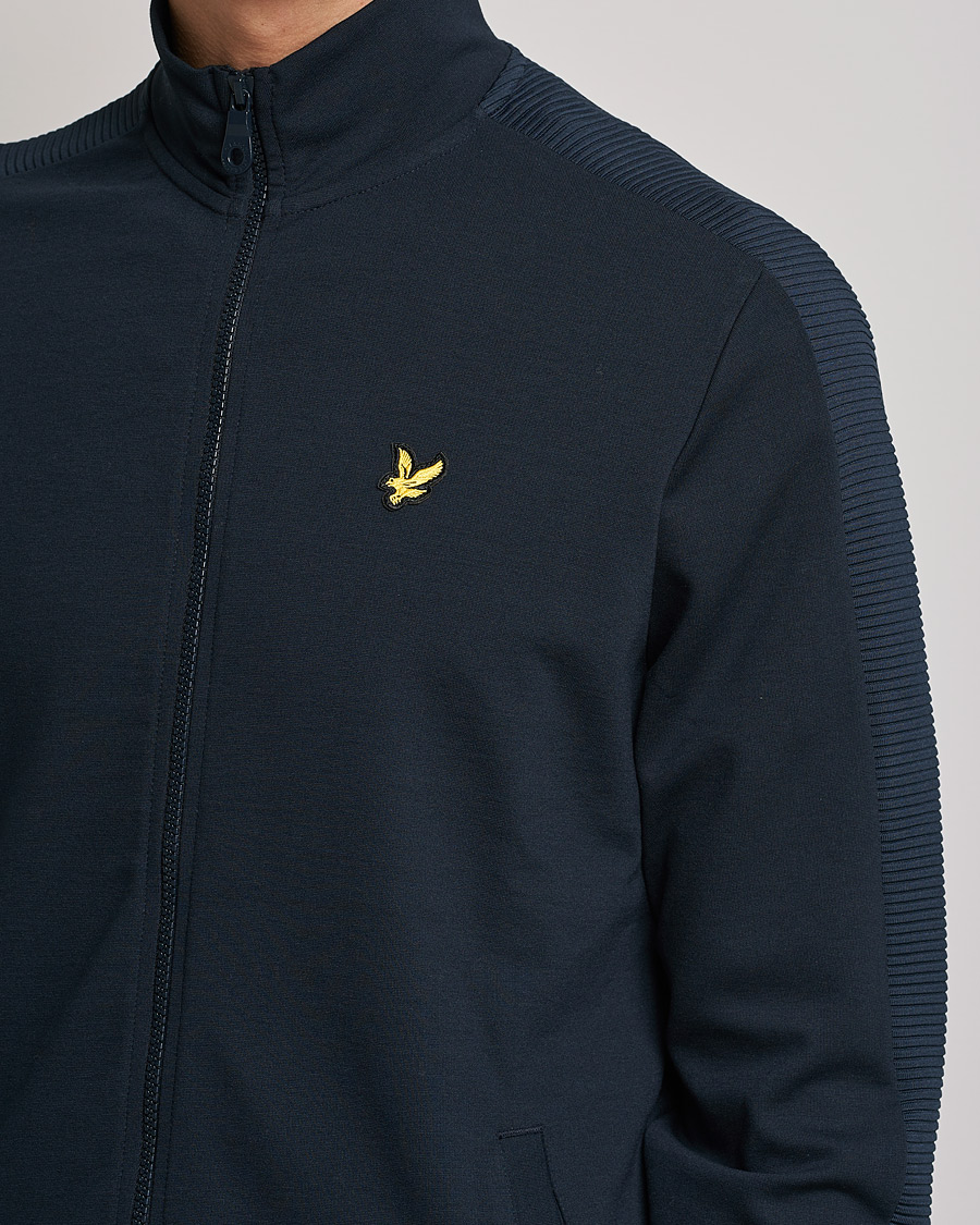 Herren | Pullover | Lyle & Scott | Ottoman Track Zip Sweater Dark Navy