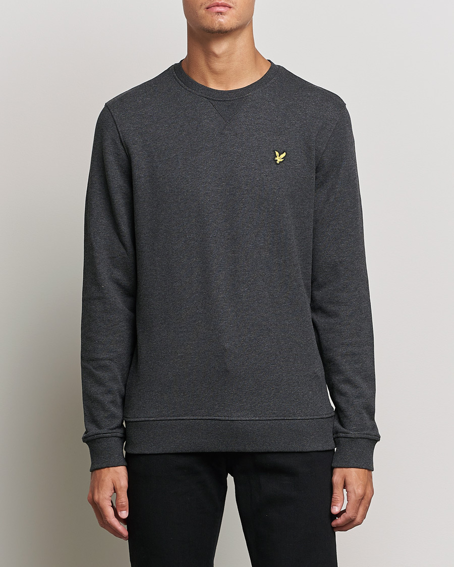 Herren | Pullover | Lyle & Scott | Organic Cotton Crew Neck Charcoal Marl