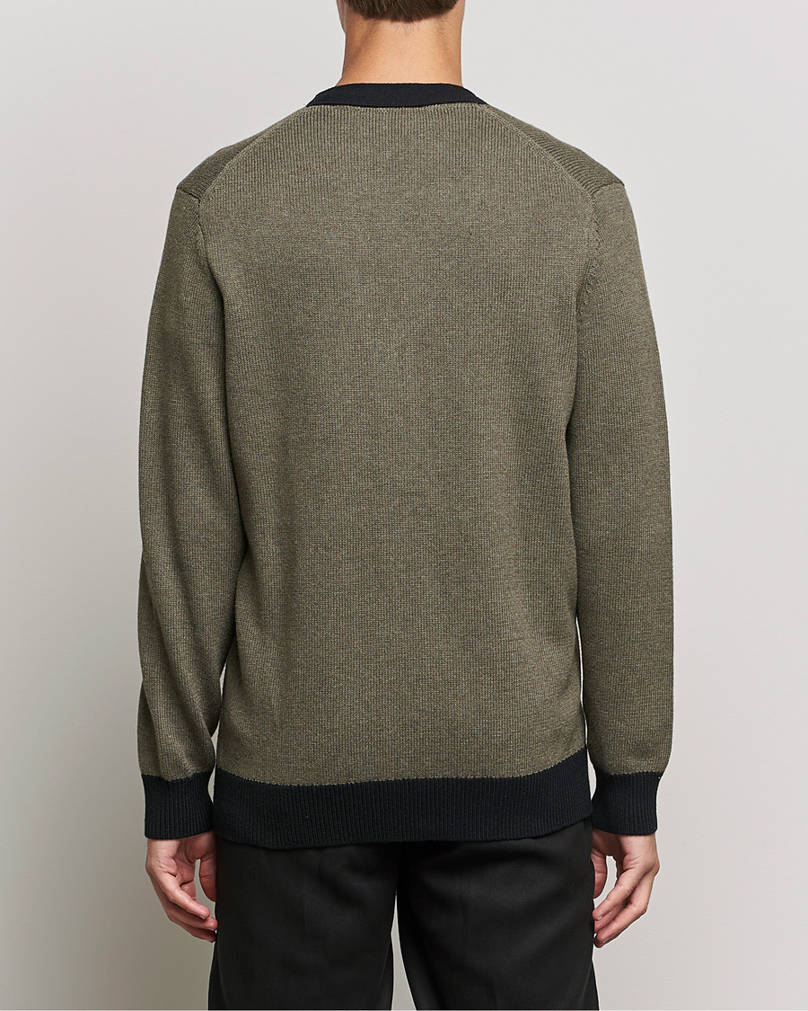 Herren | Pullover | Lyle & Scott | Block Marl Cardigan Olive Marl