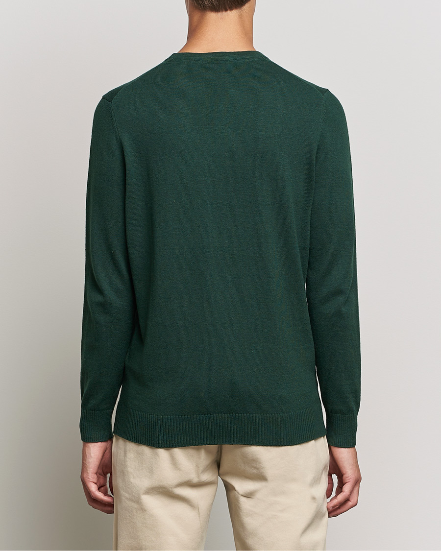 Herren | Pullover | Lyle & Scott | Crew Neck Cotton/Merino Jumper Dark Green