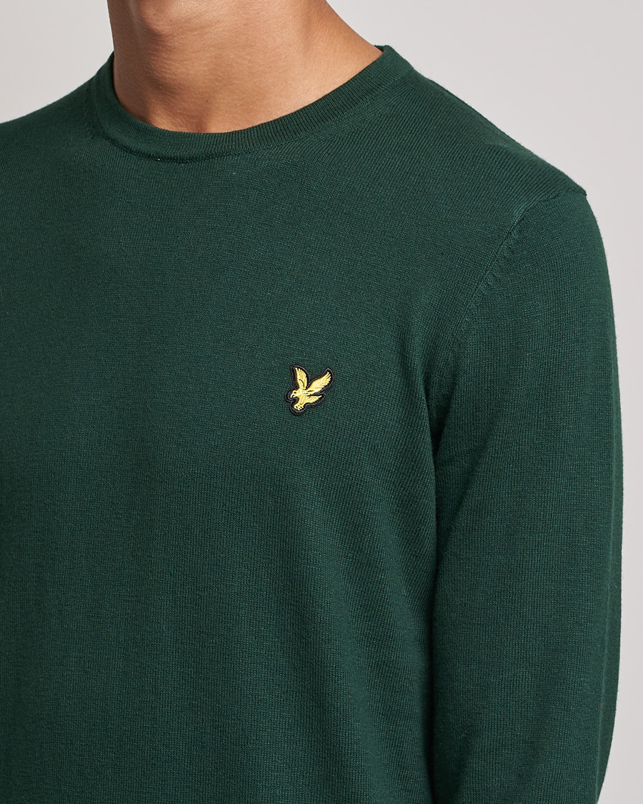 Herren | Pullover | Lyle & Scott | Crew Neck Cotton/Merino Jumper Dark Green